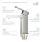 Kibi Cubic Single Handle Bathroom Vanity Sink Faucet with Pop Up Drain C-KBF1002CH-KPW100CH - alternate 4